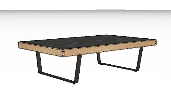 Wöstmann WM 2520 - Couchtisch | Type 9500 | B: 120,0  cm | Wildeiche massiv, Keramikplatte