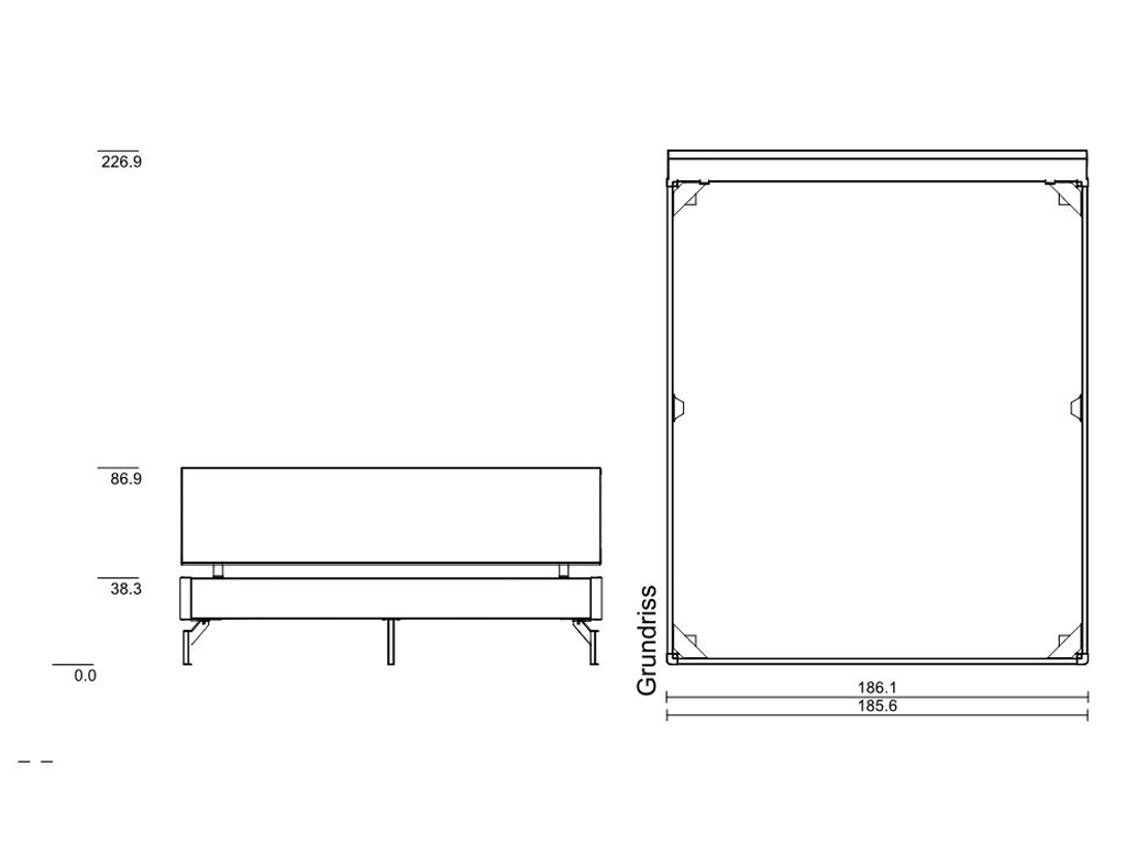 180 x 210 cm