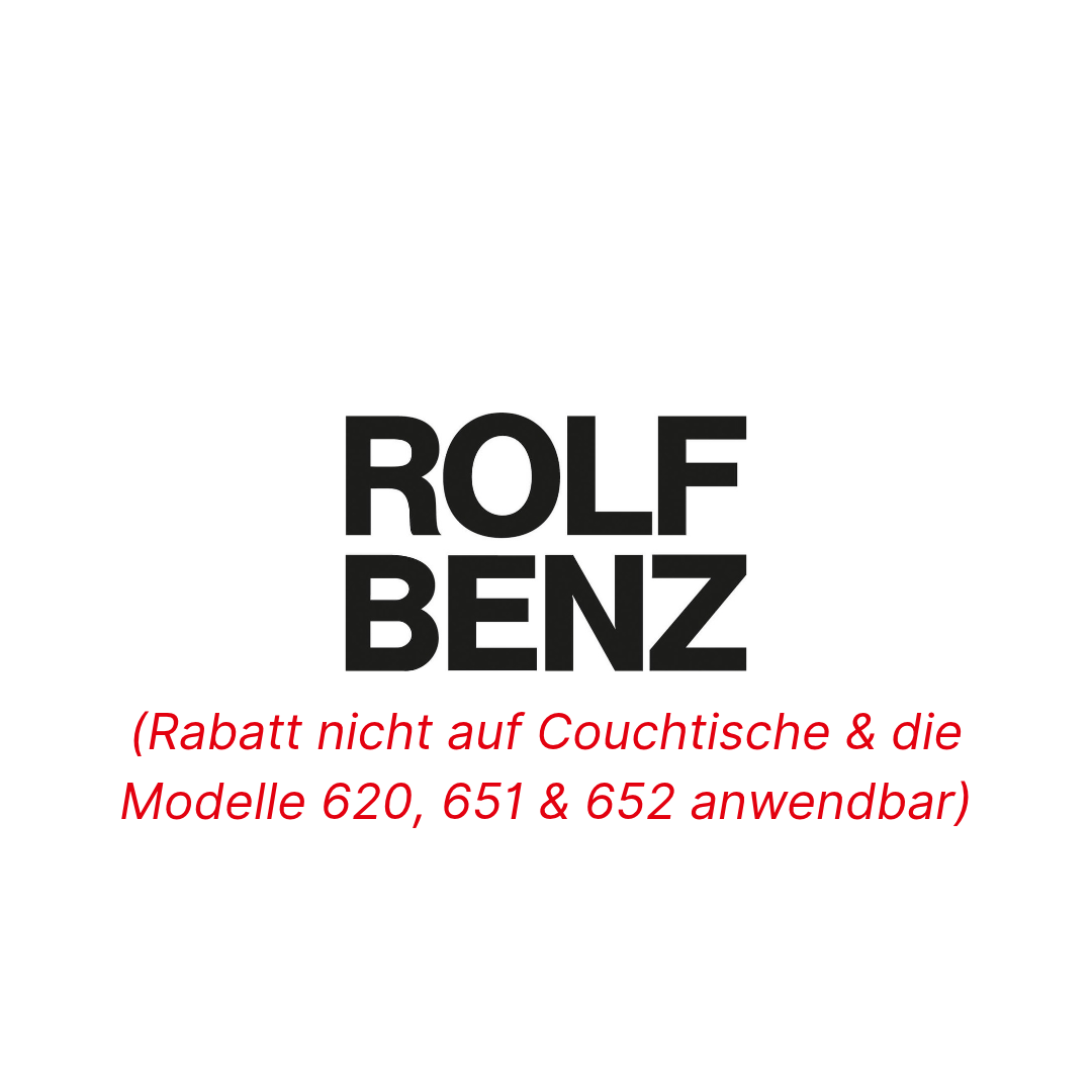 Markenlogo Rolf Benz mit Rabattausschluss für Couchtische