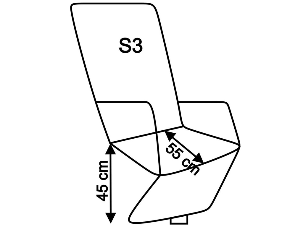 S3 ST 55 cm; SH 45 cm