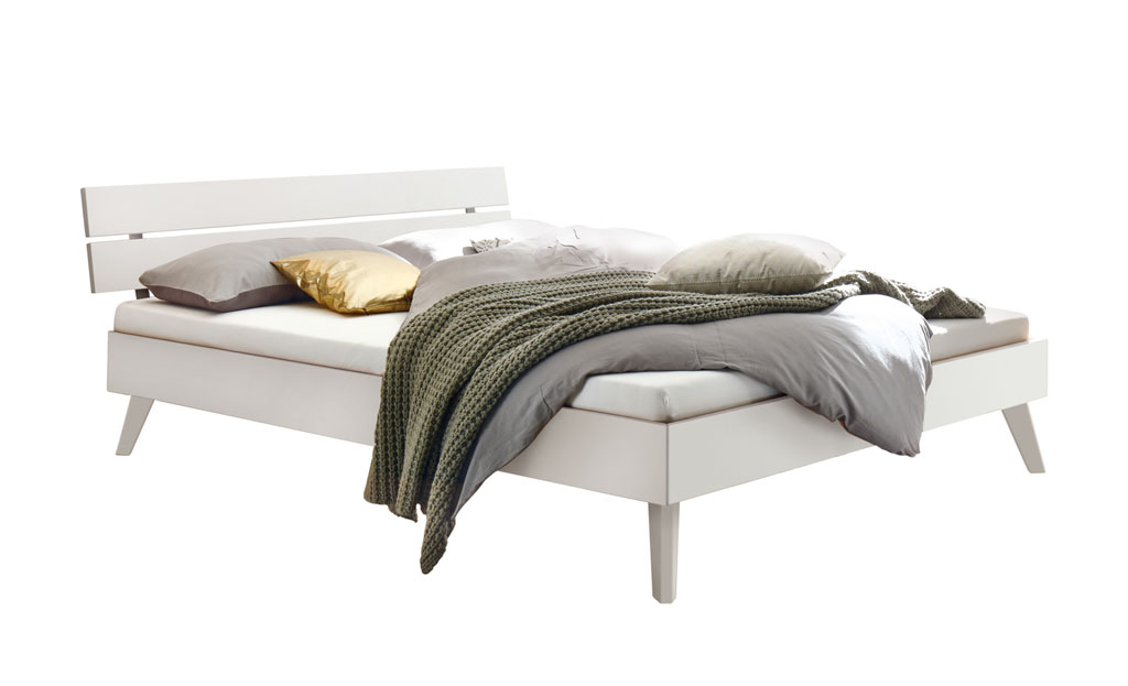 Hasena - Trento Bett Ortona | Rahmen Trento 16 | Kopfteil Lino | Füße Nelo | konfigurierbar