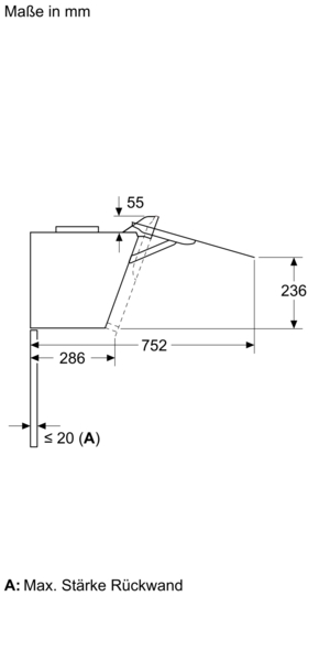 Siemens powerLine LC87JFN60 iQ300 Wand Dunstabzugshaube 80 cm Klarglas schwarz bedruckt