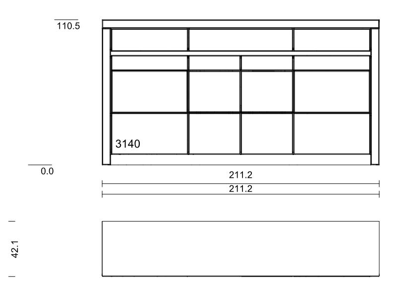 Wöstmann. Soleo 3000 | Highboard | Type 3140 | B: 211,2 cm