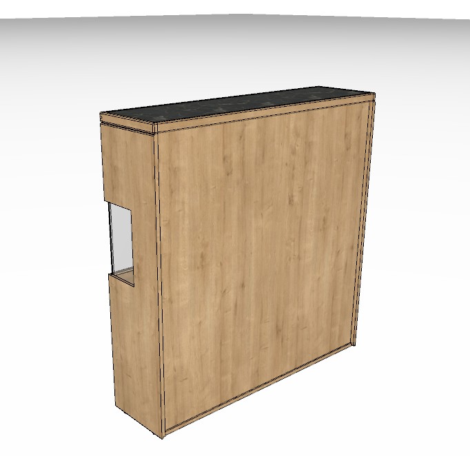 Wöstmann WM 2520 - Highboard | Type 4333 | B: 136,9 cm | Wildeiche massiv, Keramik