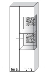 Illustration eines Schrankes vor weißem Hintergrund