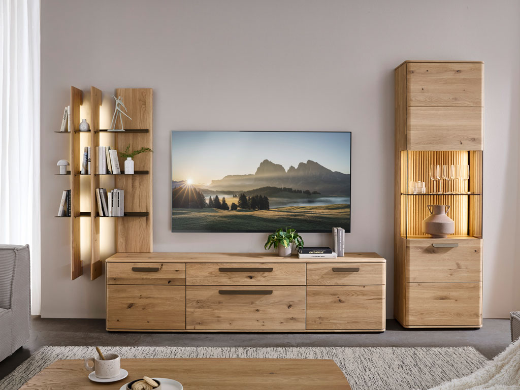 Wöstmann WM 2620 - Wohnwand | Type 0005/0105 | B: 333,6 cm | Wildeiche massiv