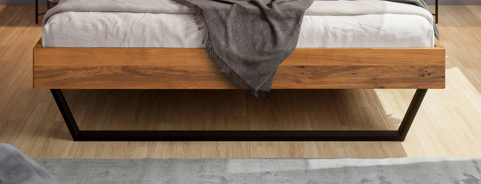 Hasena -  Trento Bett Ariana | Rahmen Trento 16 | Kopfteil Limes | Metallkufen Glyd | konfigurierbar