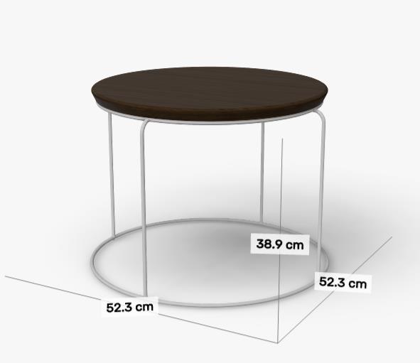 Gestell: RAL 7047 Telegrau | Tischplatte: Eiche massiv braun gebeizt (Type 151-213)