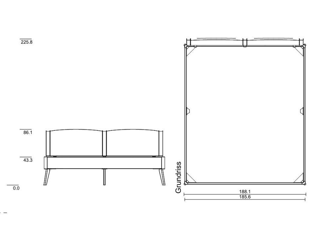 180 x 210 cm