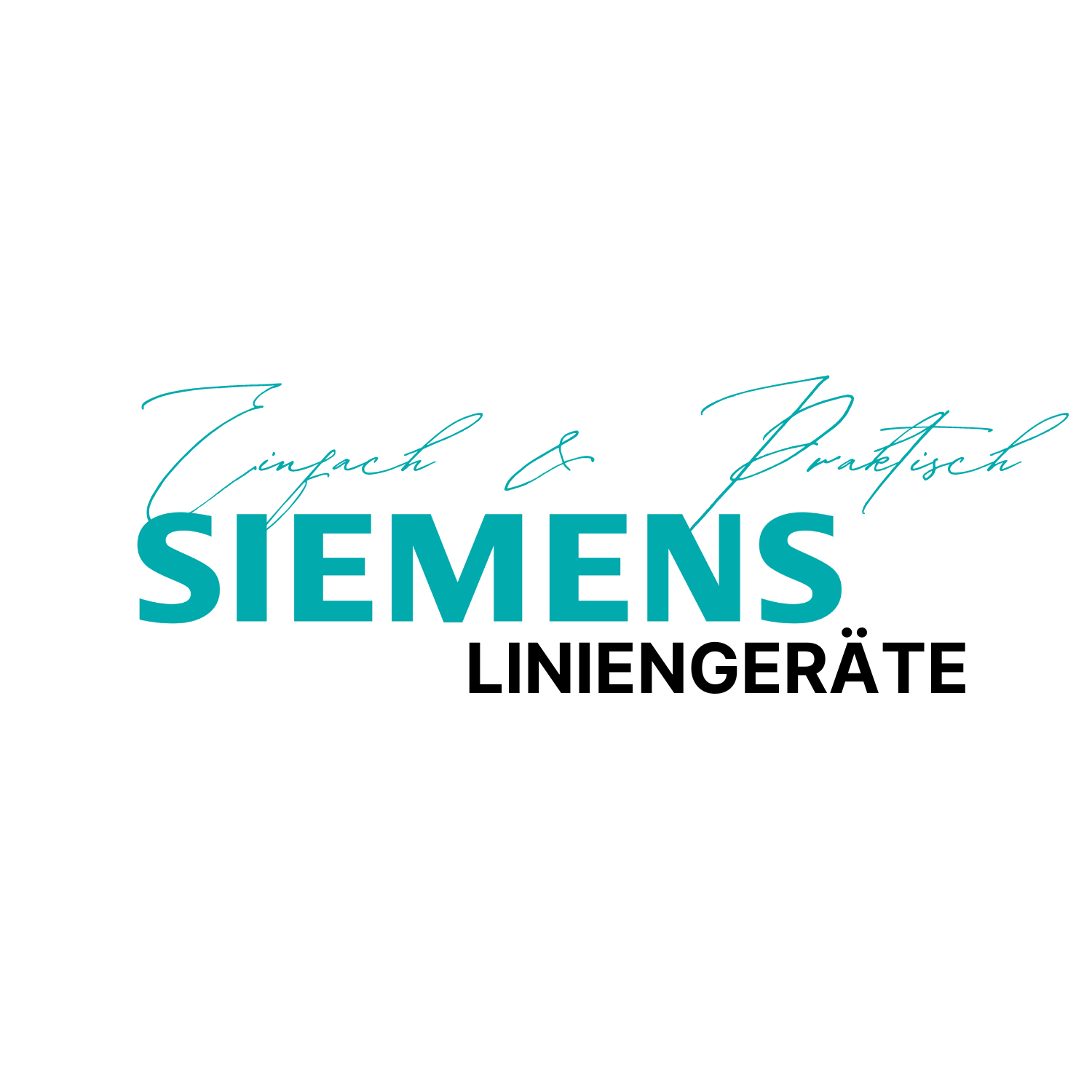 Logo der Siemens Linengeräte mit dem Slogan 'Einfach & Praktisch'