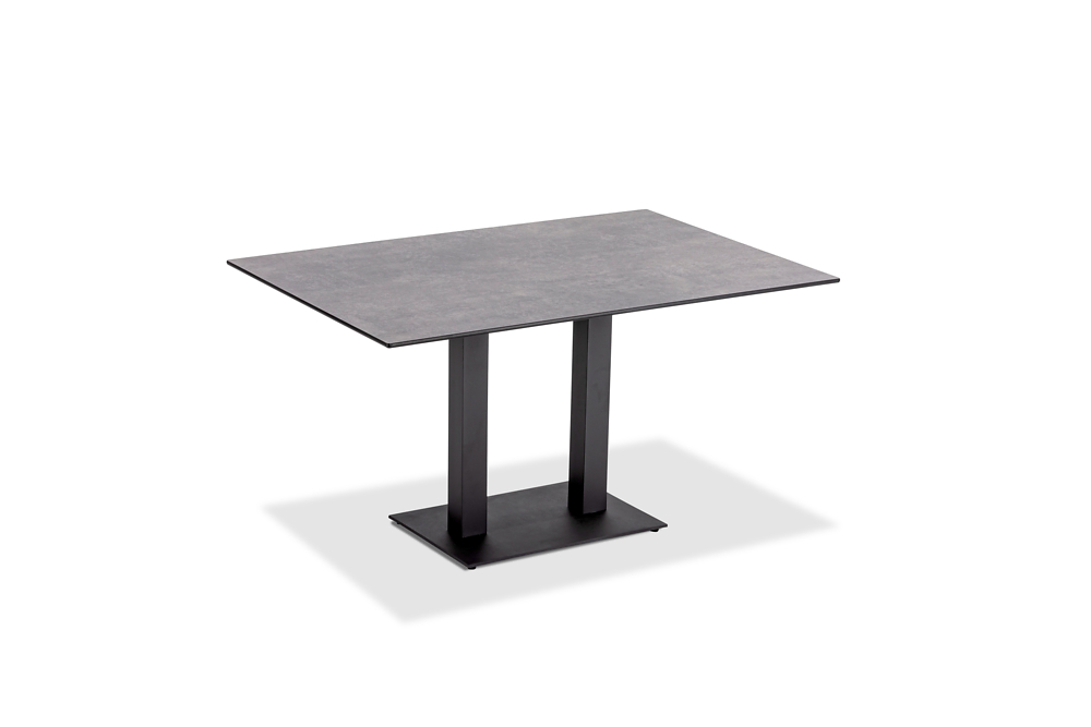 Niehoff Garden. Bistro | G500 | Tisch, rechteckig | 138 x 95 cm | Stahl anthrazit/HPL Beton