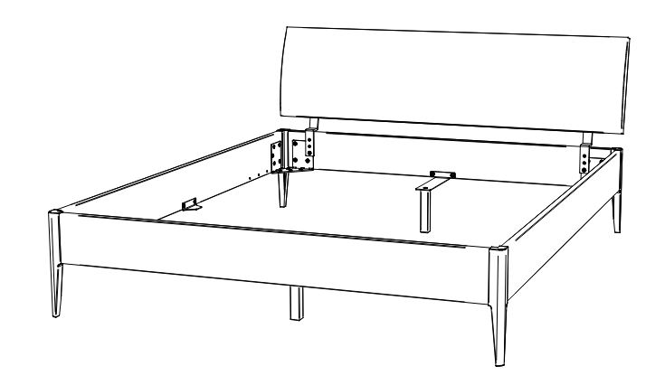 HA.5110.5505.5445.323 Hasena -  Lounge Bett Sestola | Polsterkopfteil Lecco | Holzfuß Pile | versch. Größen & Farben konfigurierbar