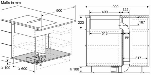 Siemens studioLine ED877BS16E iQ300 Kochfeld mit integriertem Dunstabzug (Induktion) 80 cm Mit Rahmen aufliegend