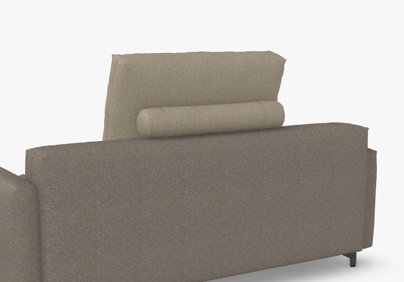 braunes sofa mit rückenkissen mit rolle rolf benz nuvola