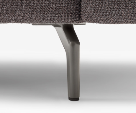 Aluminiumgussfuß lackiert RAL 7022 Umbragrau