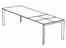 RB.957-2 Rolf Benz. 957 | Ausziehtisch