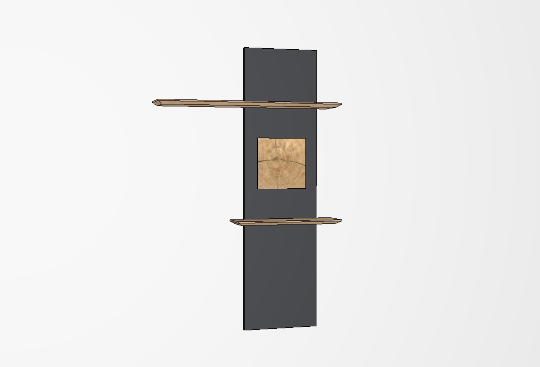 Wöstmann WM 2410 - Paneelregal | Type 8453/8454| B: 106,9 cm | Lack / Wildeiche massiv | Hirnholzakzent