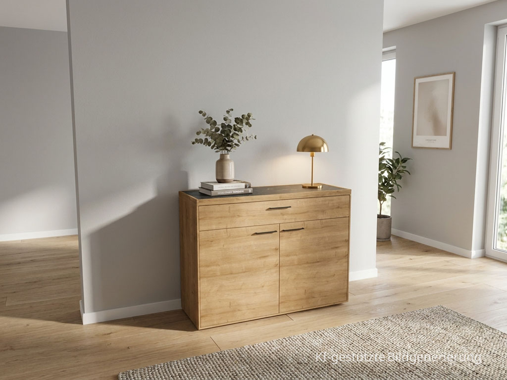 Wöstmann WM 2520 - Sideboard |  Type 2255 | B: 121,9  cm | Wildeiche massiv, Keramik