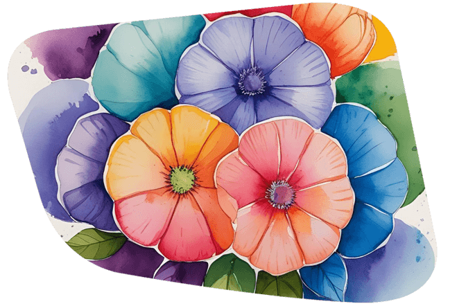Blumen in pastellfarbe/wasserfarbe