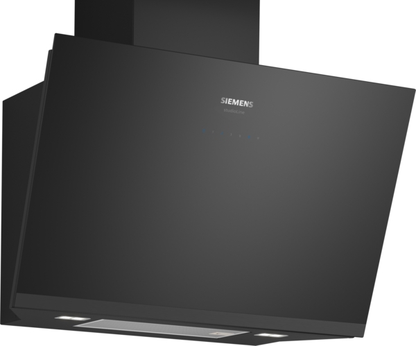Siemens studioLine - Wand Dunstabzugshaube iQ500 (80 cm) INKL. 5 JAHRE GARANTIE | LC81KAN65 Schwarze Siemens Schräghaube mit moderner Gestaltung für die Küche