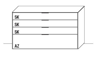 WM.5100.2552 Wöstmann WSM 5100 - Kommode (2552), 4 Schubkästen | B 151,9 cm | Wildeiche massiv 
