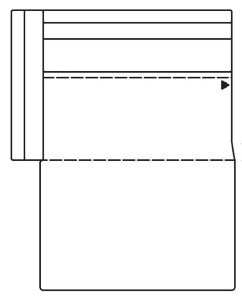 Illustration eines Sofaelements vor weißem Hintergrund freistil Rolf Benz 170