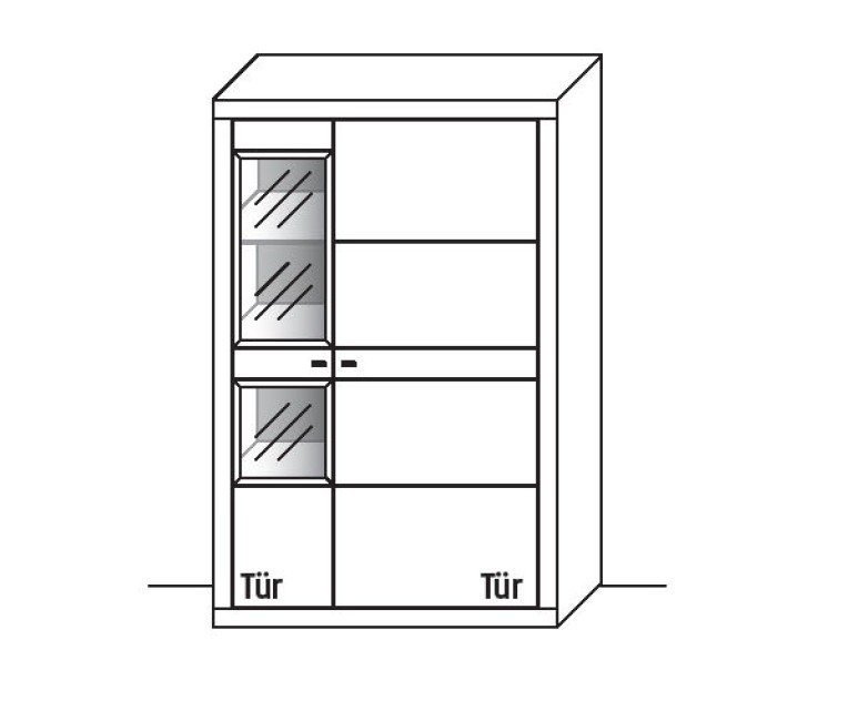 Illustration eines Schrankes vor weißem Hintergrund