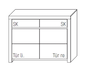 WM.SO.2350 Wöstmann. Soleo 3000 | Sideboard | Type 2350 | B: 131,2 cm