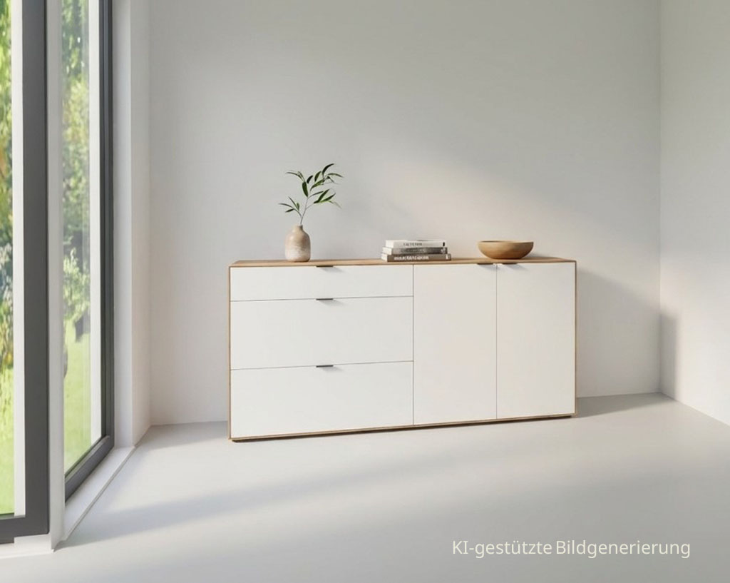 Wöstmann WM 2410 - Sideboard | Type 2853/2854 | B: 181,9 cm | Lack / Wildeiche massiv