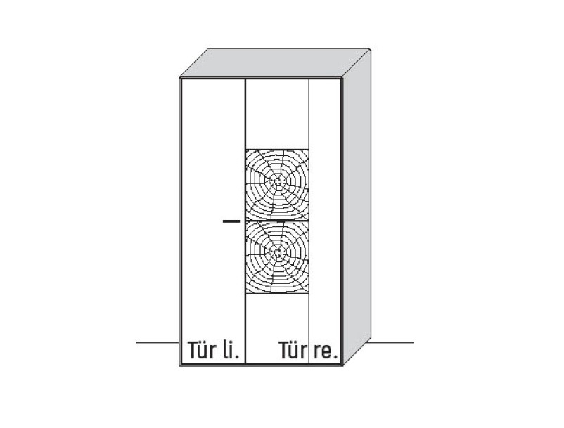 Illustration eines Highboards vor weißem Hintergrund