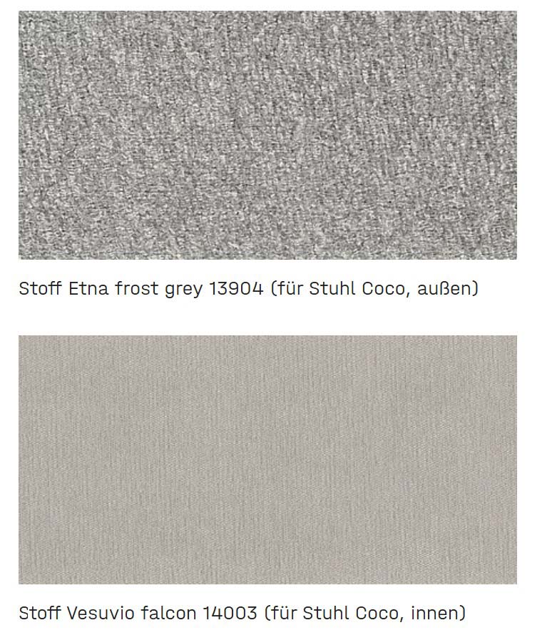 zweifarbiges Bezugsmuster graufarbig