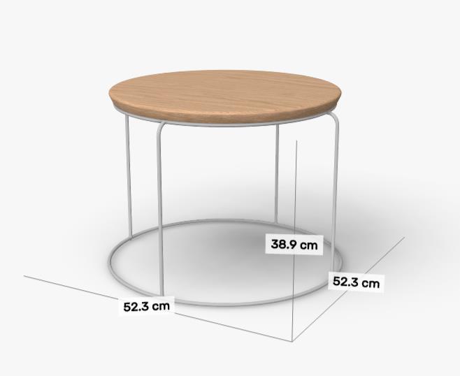 Gestell: RAL 7047 Telegrau | Tischplatte: Eiche massiv natur (Type 151-203)