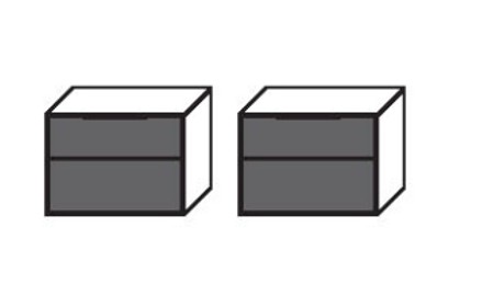 2 x Konsole mit 2 Schubkästen | B 65,0 x H 47,0 x T 41,1 cm 