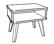 HA.7812 Hasena - Stand Nachttisch | B: 48 cm | alle Ausführungen konfigurierbar