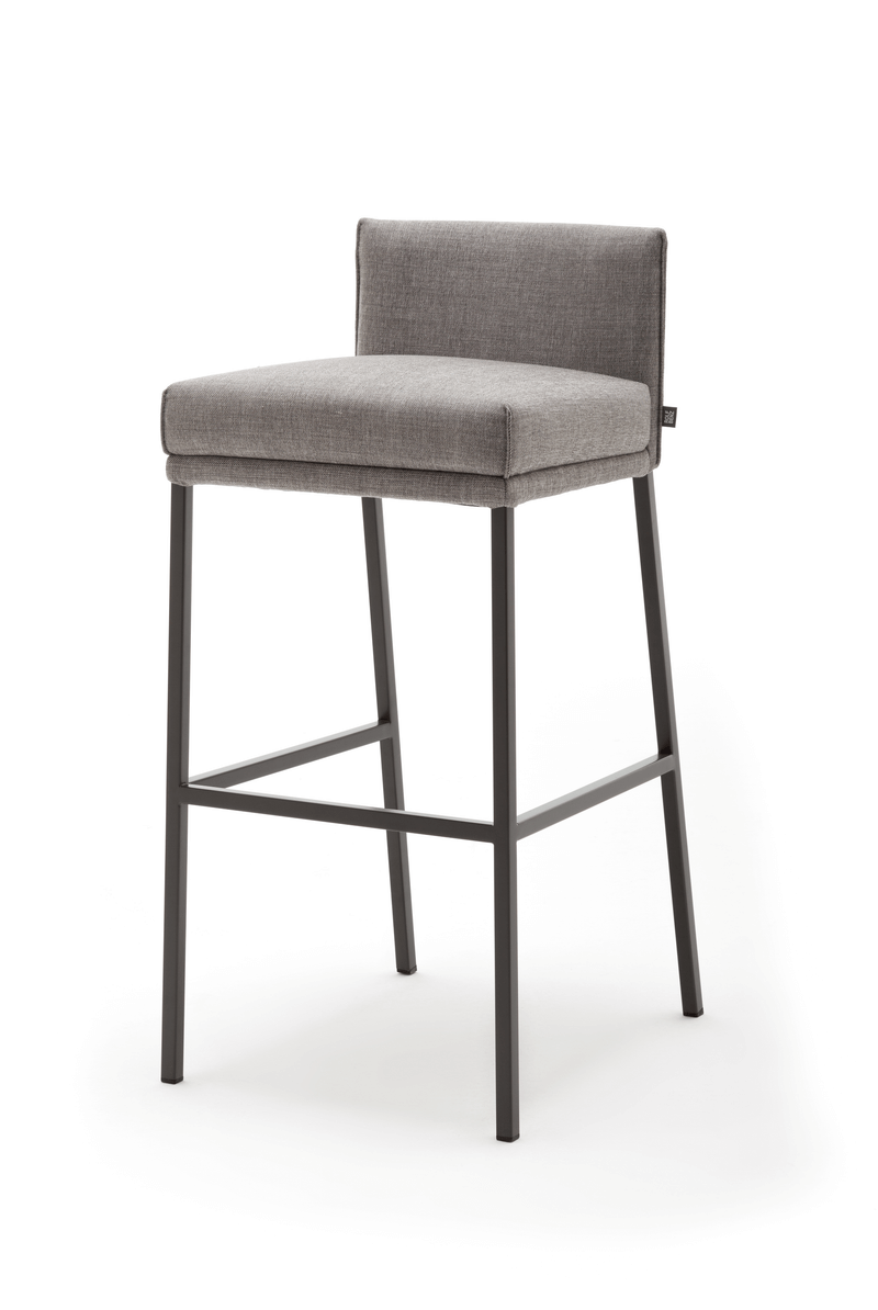 Rolf Benz 651 - Barhocker anthrazit Barhocker mit Polstersitzfläche und Rückenlehne