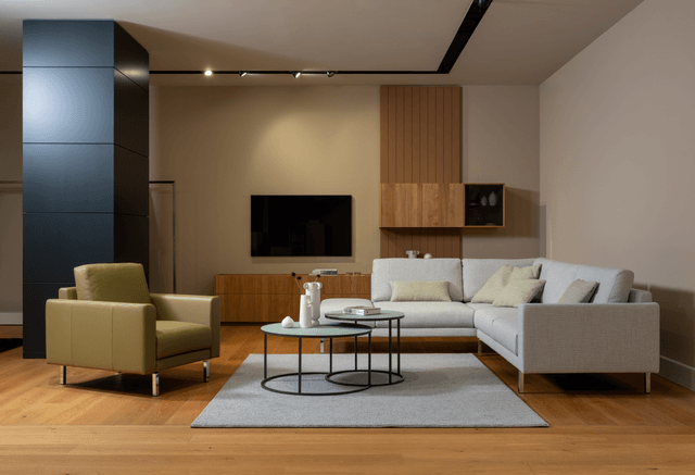 creation by rolf benz sofakombinatino mit couchtischen cr 402