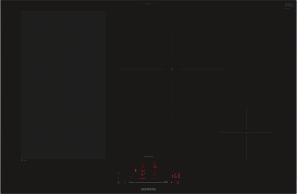 Siemens studioLine - Induktionskochfeld iQ700 (80 cm) | aufliegender Rahmen | EX877HEC1E