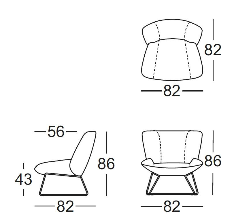 Rolf Benz. 383 | Sessel | einfarbig | AKTION