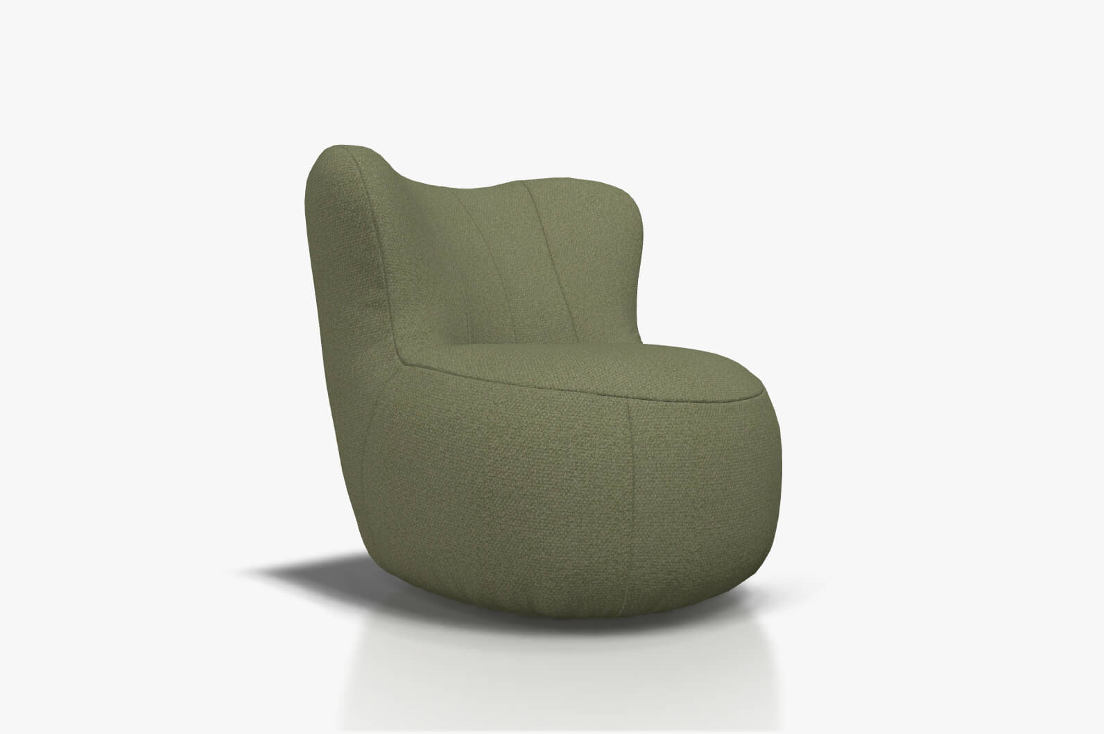 freistil Rolf Benz 173 - Sessel (Loungesessel) | Stoff, blaßgrün 7465 Bequemer grüner Sessel in modernem Design auf weißem Hintergrund