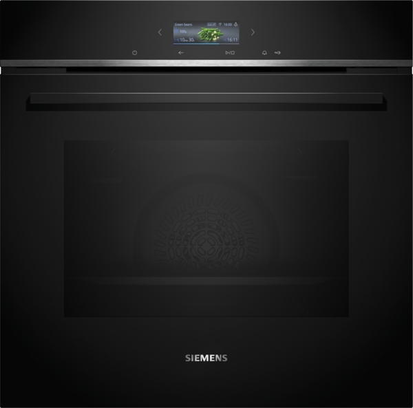 Siemens powerLine - Einbau-Backofen iQ700 (60x60 cm) | HB734G1B1 Backofen Front mit Display