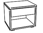 HA.5846 Hasena - Cuba Nachttisch mit 1 Schublade | Massivholz | B: 50 cm | Wildeiche natur oder Wildeiche pure
