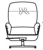Illustration eines Sessels vor weißem Hintergrund