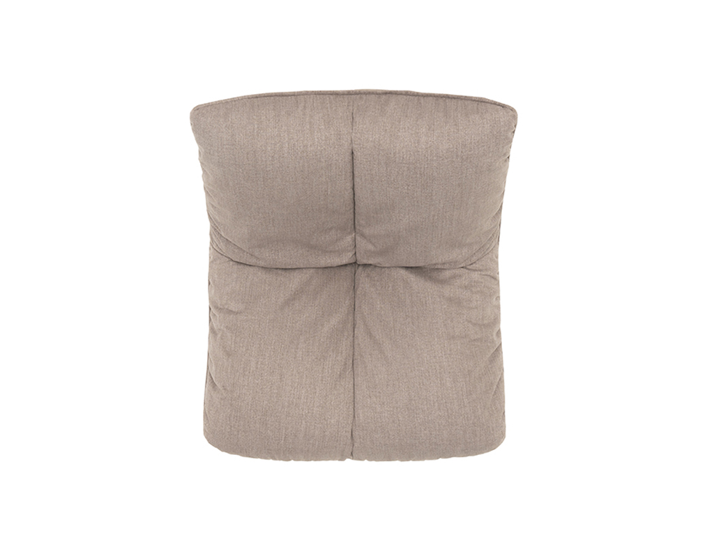 Sitzkissen in Beige aus weichem Stoff mit quadratischer Formansicht
