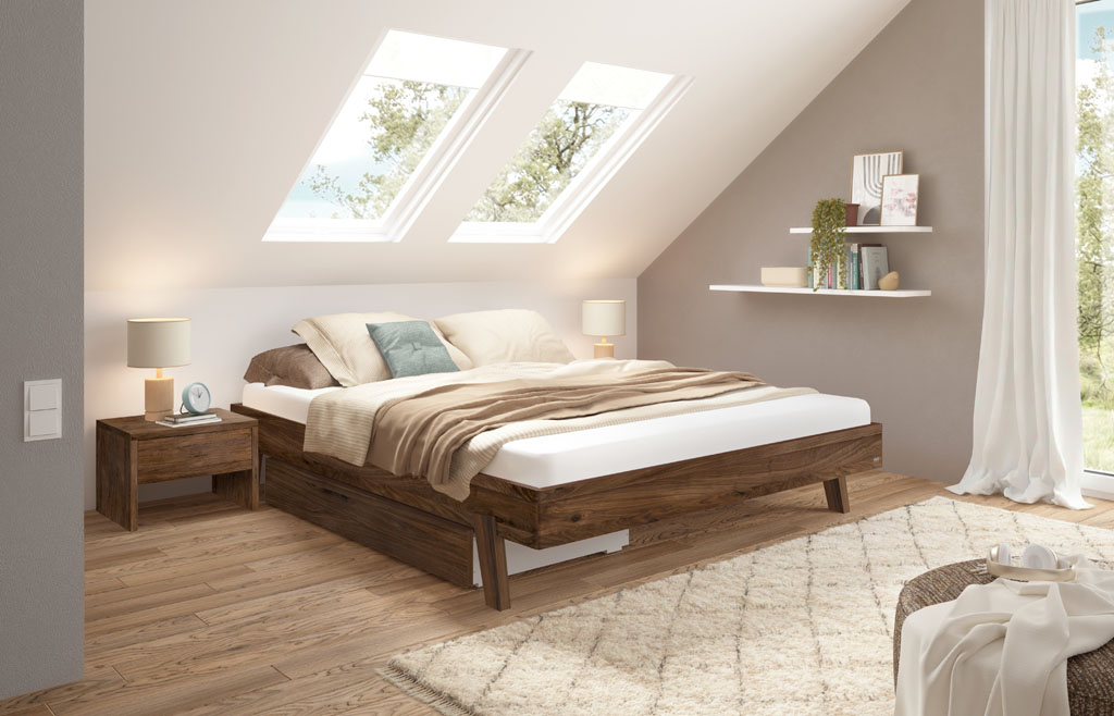 Hasena - Trento Bett Molino | Rahmen Trento 16 | Füße Getano | konfigurierbar