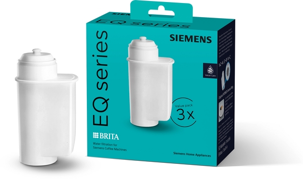 Siemens - Intenza Wasserfilter (3er Pack) | TZ70033A Siemens EQ Series Wasserfilter für Siemens Kaffeemaschinen, dreiteilige Verpackung mit BRITA Logo