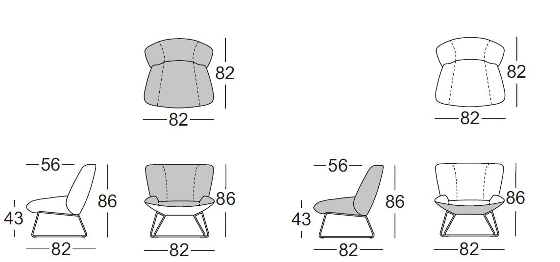 Rolf Benz. 383 | Sessel | zweifarbig | AKTION