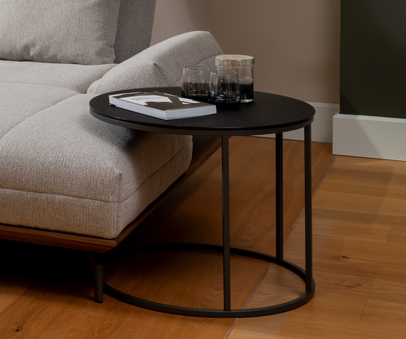 creation by Rolf Benz CR.402 -  Beistelltisch | Ø 60 cm runder, schwarzer, Beistelltisch CR 402 creation by Rolf Benz
