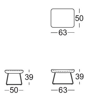 Rolf Benz. 383 | Hocker | einfarbig | AKTION