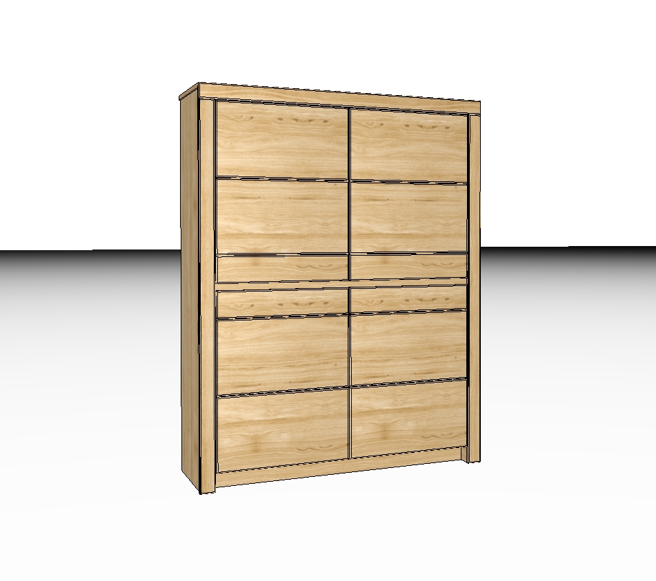 Wöstmann Soleo 3000 - Schrank | Type 4350 | B: 131,2 cm | konfigurierbar Holzkleiderschrank mit acht Fächern, modernes Design
