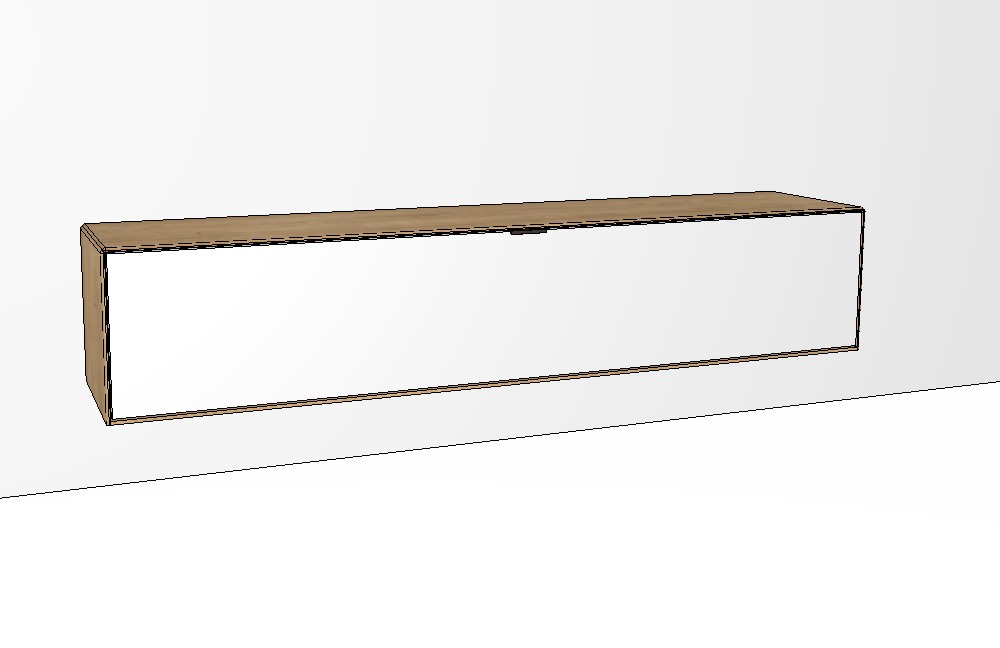 weiß braunes Lowboard vor weißem Hintergrund